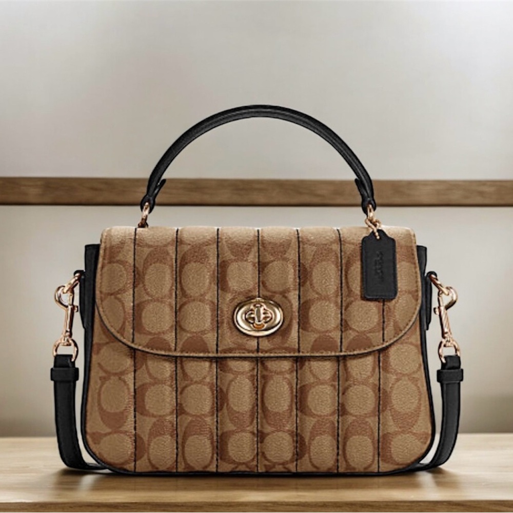 Coach Marlie Top Handle Satchel Crossbody In Sig Canvas Bag $450